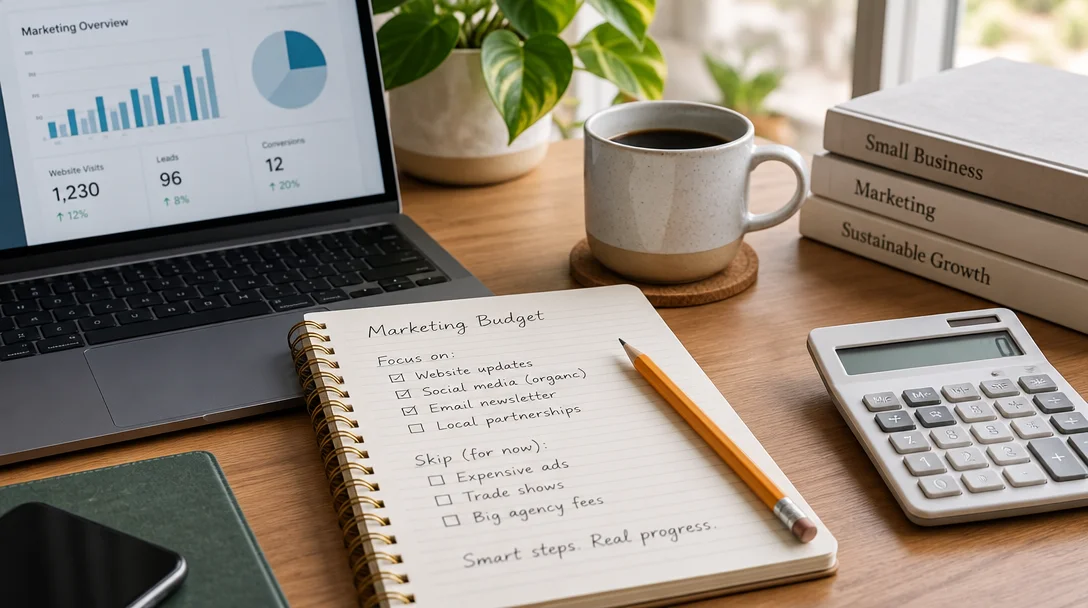Featured editorial image for Small Business Marketing on a Tight Budget: Where to Start (and What to Skip)